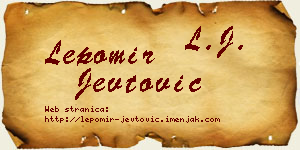 Lepomir Jevtović vizit kartica
